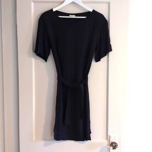 Women's knee length black dress